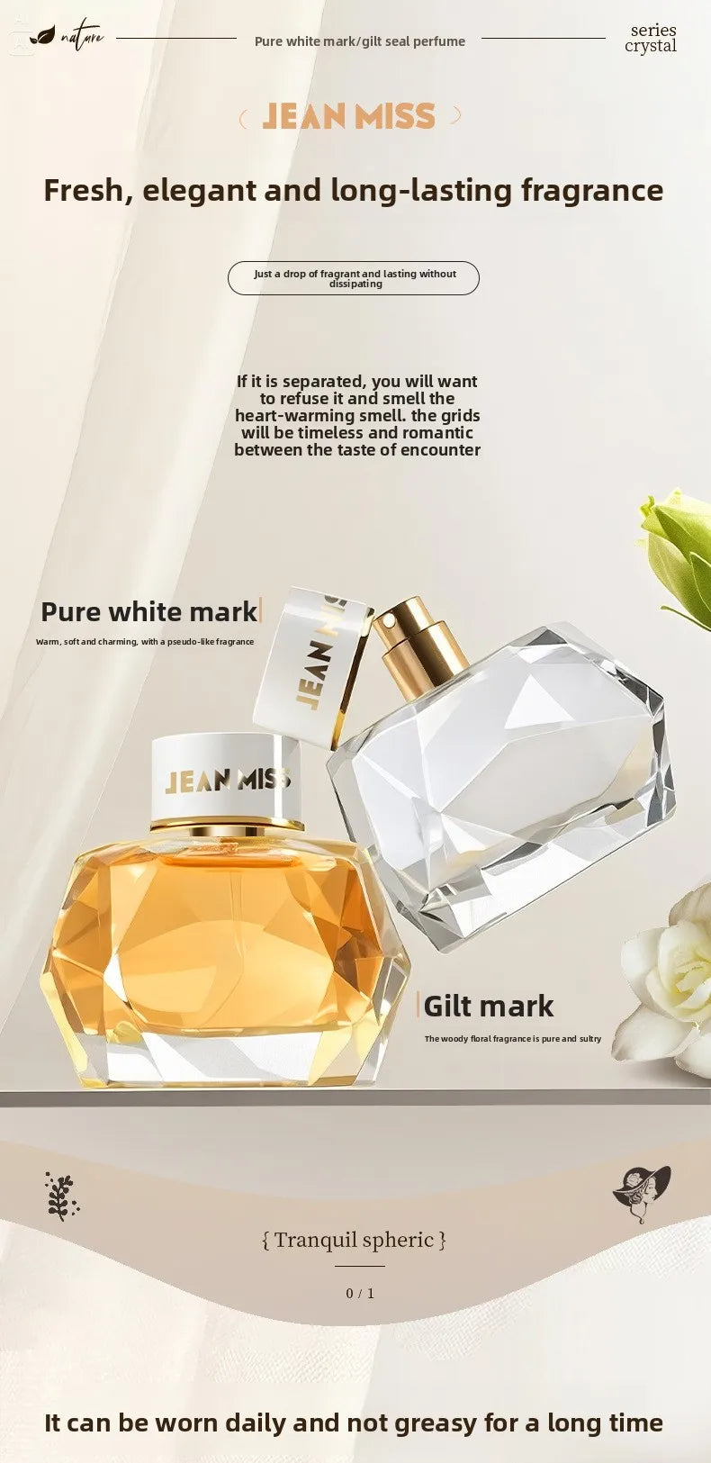 New Women's Perfume Fresh Elegant Floral Fragrance Long-lasting Woman Eau De Parfum High-quality Ladies Body Fragrance